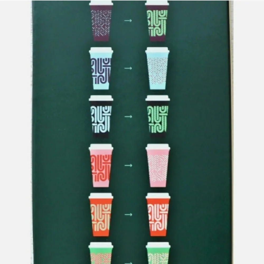 Starbucks Color Change Candy Cane 6 Pack Hot Cups 2020 NEW Christmas